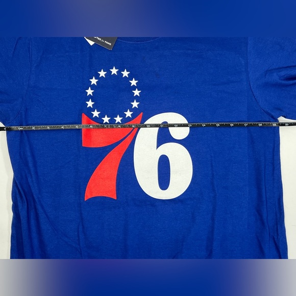 Joel Embiid Philadelphia 76ERS Mens Medium Blue Playmaker T Shirt NBA Playoffs - Picture 3 of 11